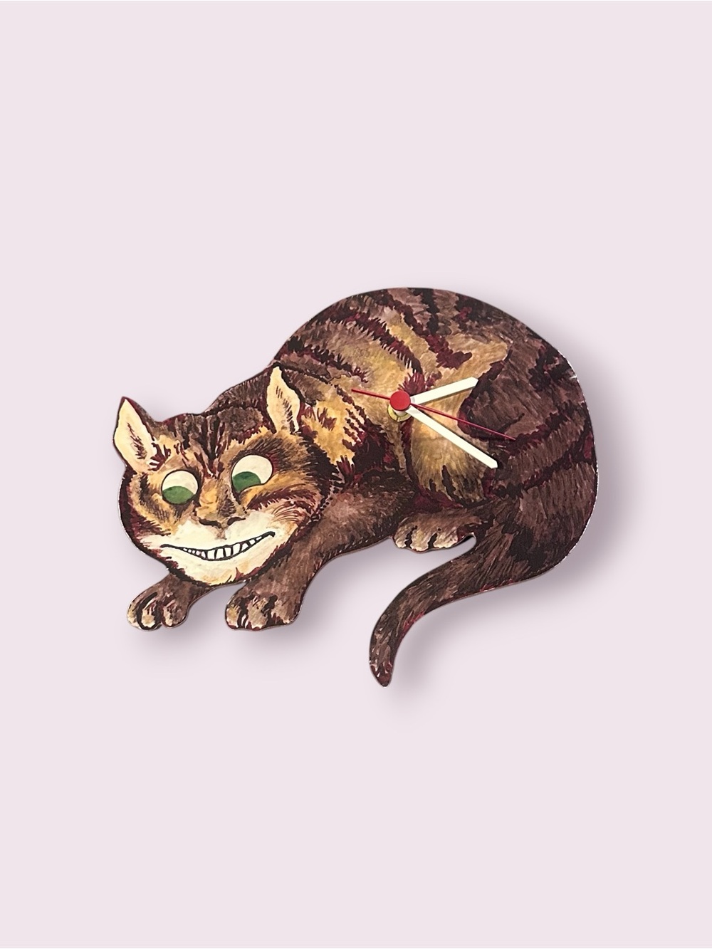 Cheshire Cat Alice in Wonderland Inspired Decorative Battery Operated Clock